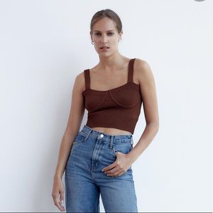 Zara ribbed crop top